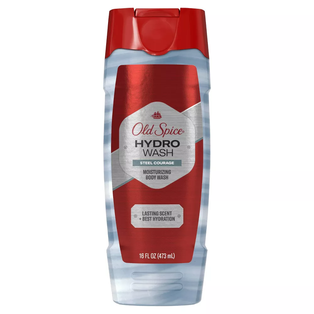 Old Spice Hardest Working Collection Hydrating Body Wash, Steel Courage, 16 Oz
